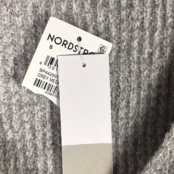 BP Women’s Size S Gray Ribbed Knit V-Neck Pullover Sweater Long Sleeve NWT - Picture 6 of 14